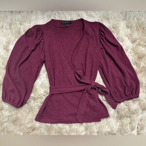 Banana Republic Surplice Wrap three quarter sleeve Top XS